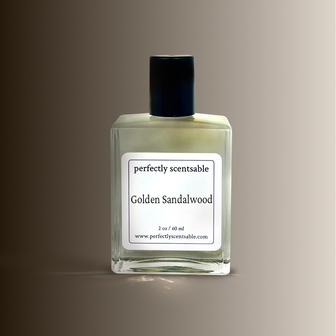 Golden Sandalwood Perfume Oil 2oz bottle by Perfectly Scentsable